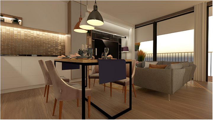 Wizualizacje 3 pokoje Piłsudskiego