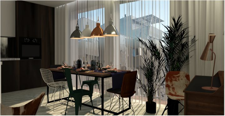 Wizualizacje 3 pokoje Bacha