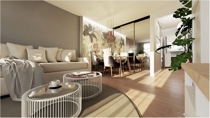 Wizualizacje 2 pokoje Piłsudskiego